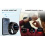 INTIME smartwatch G6 με 2x λουράκια, heart rate, 1.43" AMOLED, GPS, 5ATM/IP69, titanium black