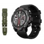 INTIME smartwatch G6 με 2x λουράκια, heart rate, 1.43" AMOLED, GPS, 5ATM/IP69, titanium black