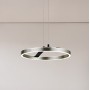 POWERTECH LED φωτιστικό οροφής HLL-0202, 29W, 4000K, Φ38x120cm, ασημί/μαύρο