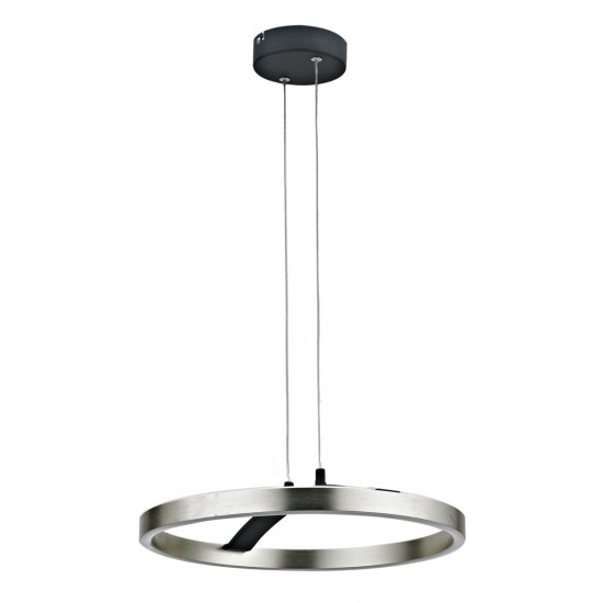 POWERTECH LED φωτιστικό οροφής HLL-0202, 29W, 4000K, Φ38x120cm, ασημί/μαύρο