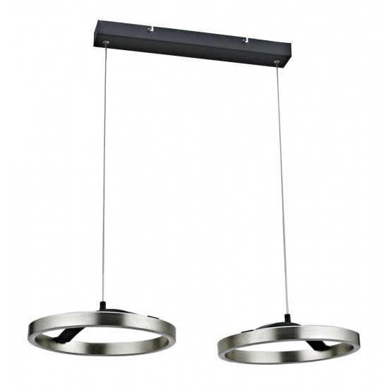 POWERTECH LED φωτιστικό οροφής HLL-0203, 42W, 4000K, 70x30x120cm, ασημί/μαύρο