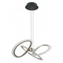 POWERTECH LED φωτιστικό οροφής HLL-0205, 40W, 4000K, Φ53x120cm, οπάλ χρυσό/μαύρο