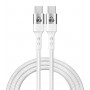 POWERTECH καλώδιο USB-C σε USB-C PTR-0167, PD 60W, copper, 1m, λευκό