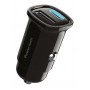 POWERTECH φορτιστής αυτοκινήτου PT-1538, USB & USB-C, 30W, μαύρος