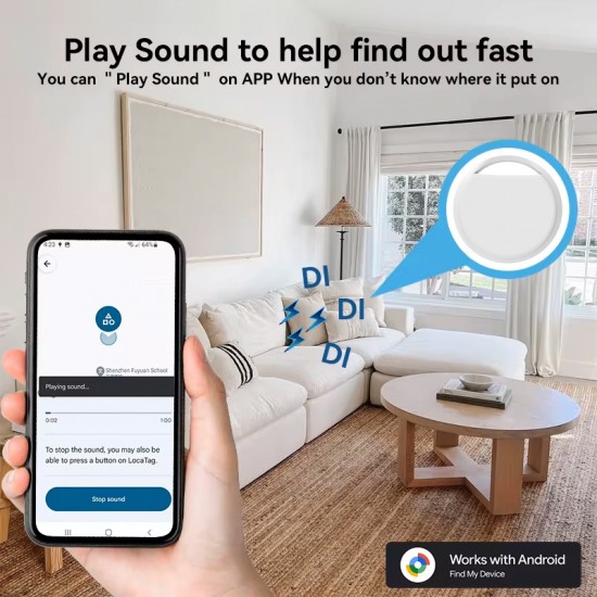 HAVEDEER smart tag ACCUTAG για Android συσκευές, Bluetooth tracker, λευκό