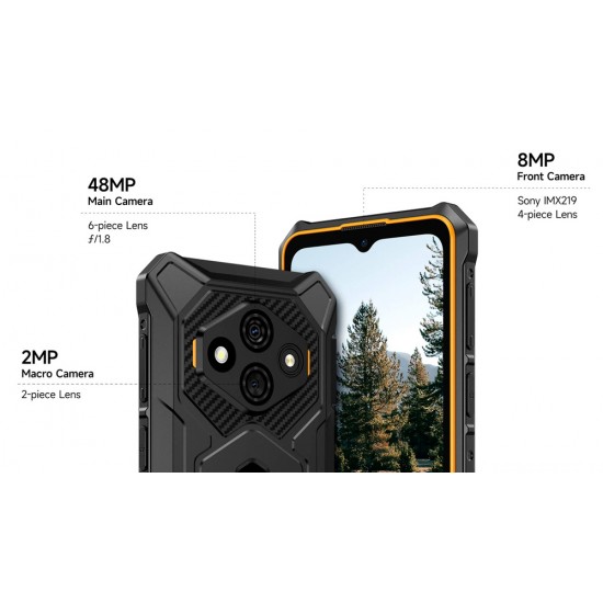 ULEFONE smartphone RugKing 3 Pro, 6.56", 8/128GB, 5700mAh, IP68/IP69K, μαύρο