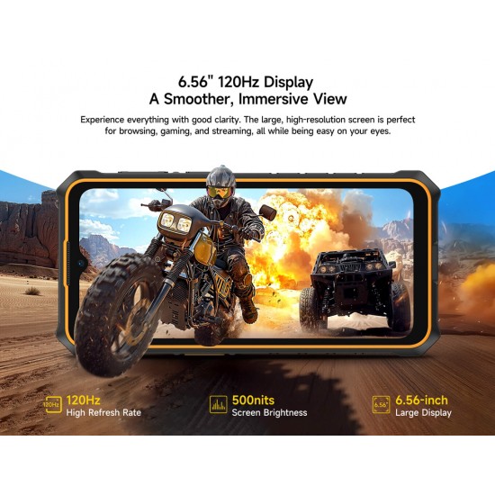 ULEFONE smartphone RugKing 3 Pro, 6.56", 8/128GB, 5700mAh, IP68/IP69K, μαύρο