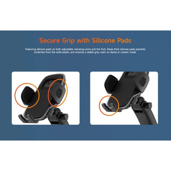 ULEFONE βάση smartphone αυτοκινήτου UAN15 για ταμπλό, 58-100mm x 120mm, μαύρη