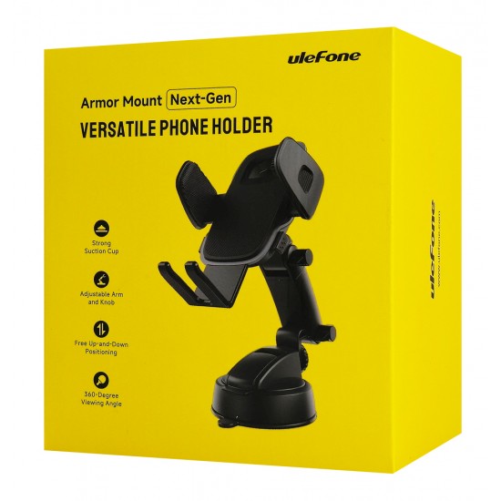 ULEFONE βάση smartphone αυτοκινήτου UAN16 για ταμπλό, 58-100mm x 146mm, μαύρη