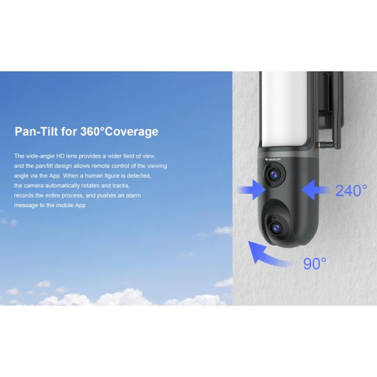 VSTARCAM smart κάμερα FC4 με φωτισμό, dual lens, 3MP, WiFi, SD, PTZ, IP66
