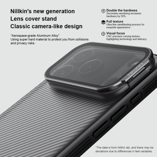 NILLKIN θήκη CamShield Prop για Apple iPhone 17 Pro Max, διάφανη/μαύρη