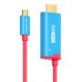 CABLETIME καλώδιο USB-C σε HDMI CT-CMHD4P, 4K/60Hz, PD100W, 2m, κόκκινο