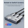 CABLETIME HDMI switch CT-HS4K2-AG, 2 σε 1, 4K/60Hz, bi-directional, γκρι