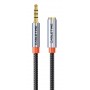 CABLETIME καλώδιο προέκτασης ήχου 3.5mm CT-AE35M, gold plated, 2m, μαύρο