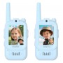 MAFITI παιδικά walkie talkie JK200 με οθόνη & κάμερα, 3+ ετών, επαναφορτιζόμενα, μπλε, 2τμχ
