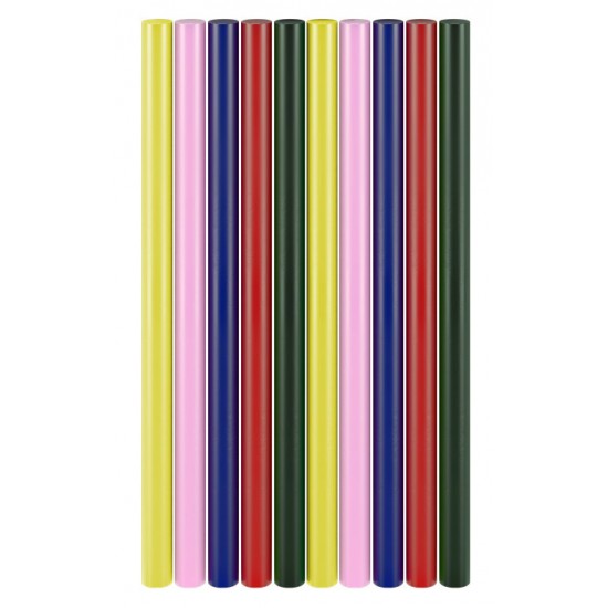 GOOBAY ράβδοι σιλικόνης 77856, Φ11mm x 200mm, διάφορα χρώματα, 10τμχ