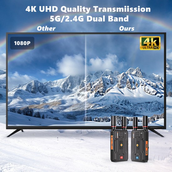 VRRIIS HDMI σύστημα ασύρματης μετάδοσης βίντεο WL097 Pro, 4K, 2.4/5GHz, έως 400m