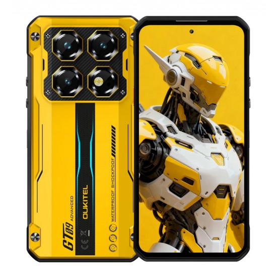 OUKITEL smartphone WP60, 7.2", 8/256GB, 5G, 10000mAh, IP68/IP69K/MIL-STD-810H, κίτρινο