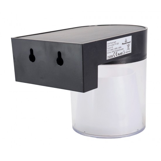POWERTECH LED ηλιακό φωτιστικό PT-1520 με αισθητήρα κίνησης, 4W, 2000mAh, μαύρο