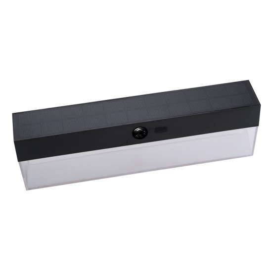 POWERTECH LED ηλιακό φωτιστικό PT-1521 με αισθητήρα κίνησης, 4W, 2000mAh, μαύρο