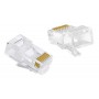 POWERTECH βύσμα RJ45 CAB-N447, ανοιχτού τύπου, Cat 6/6a UTP, διάφανο, 50τμχ
