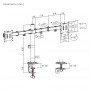 POWERTECH βάση γραφείου για 2x οθόνες PT-1552, 17-32", έως 10kg