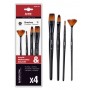 ARTIX PAINTS σετ πινέλων ζωγραφικής PP387-03, μαύρο, 4τμχ
