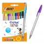 BIC στυλό διαρκείας ballpoint Cristal Multicolour, 1.6mm μύτη, διάφορα χρώματα, 10τμχ