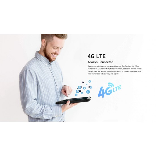 ULEFONE tablet RugKing Pad 2 Pro, 10.1", 8/256GB, 10200mAh, IP68/IP69K/MIL-STD-810H, 4G, μαύρο