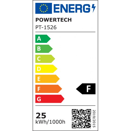 POWERTECH LED φωτιστικό οροφής PT-1526, 25W, 4000K, Φ40x120cm, χρυσό