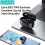 USAMS earphones με θήκη φόρτισης E05, True Wireless, BT 6.0, μαύρα