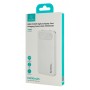 USAMS power bank CD249 με οθόνη, 3x θύρες εξόδου, 10000mAh, PD20W, λευκό