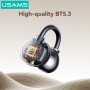 USAMS earphones με θήκη φόρτισης Echo R02, OWS, Φ11mm, 50/300mAh, μαύρα