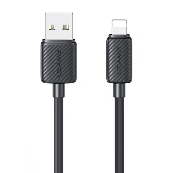 USAMS καλώδιο Lightning σε USB US-SJ694, 2.4A, 480Mbps, 2m, μαύρο