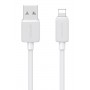 USAMS καλώδιο Lightning σε USB US-SJ694, 2.4A, 480Mbps, 2m, λευκό