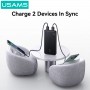 USAMS power bank CD253, 2x θύρες εξόδου, 10000mAh, 10W, μαύρο