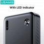 USAMS power bank CD254, 2x θύρες εξόδου, 20000mAh, 10W, μαύρο