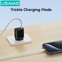 USAMS φορτιστής τοίχου CC317, USB & USB-C, 33W, GaN, μαύρος