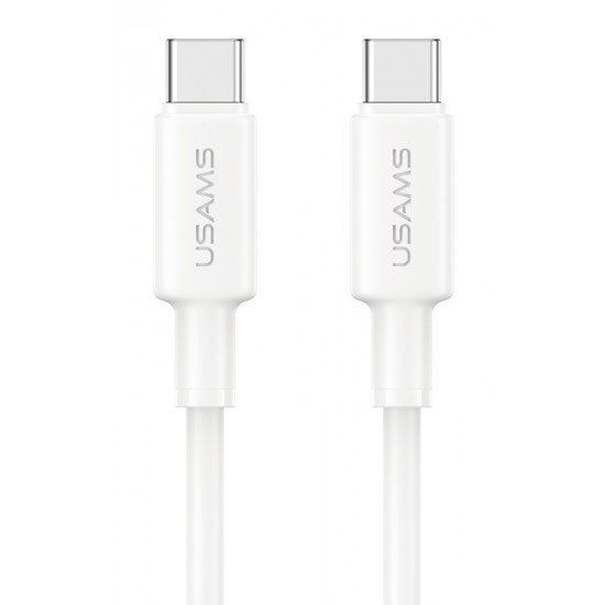 USAMS καλώδιο USB-C SJ763, 60W, 480Mbps, 1m, λευκό