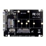 POWERTECH κάρτα μετατροπής 2.5" SATA σε M.2 B & mSATA SSD ST525, 6Gbps