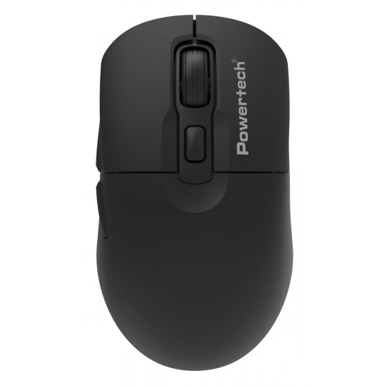 POWERTECH ασύρματο ποντίκι PT-1543, 2.4GHz & Bluetooth, έως 2400DPI, αθόρυβο, μαύρο