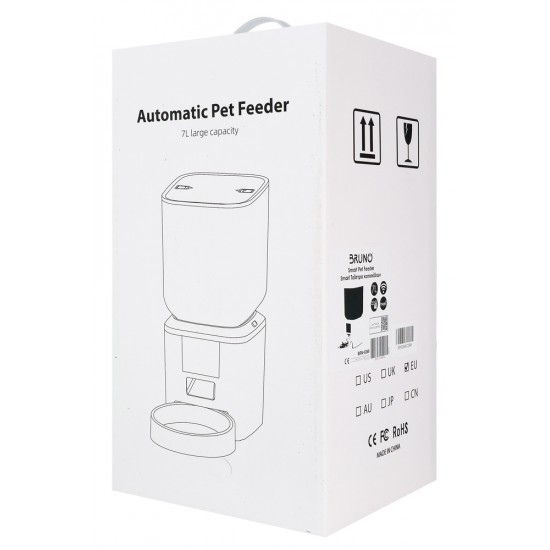 BRUNO smart ταΐστρα κατοικίδιων BRN-0269, 7L, WiFi, λευκή