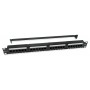 POWERTECH patch panel NETW-0046 για rack 19"/1U, 24 θυρών, CAT 6 UTP, μαύρο
