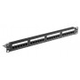 POWERTECH patch panel NETW-0046 για rack 19"/1U, 24 θυρών, CAT 6 UTP, μαύρο