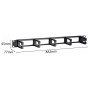 POWERTECH cable management NETW-0049 για rack 19"/1U, 5x γάντζοι, μαύρο