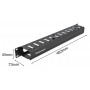 POWERTECH cable management NETW-0047 για rack 19"/1U, μεταλλικό, μαύρο