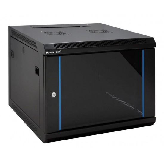 POWERTECH επιτοίχια καμπίνα rack 19" NETW-0038, 600 x 450 x 500mm, 9U