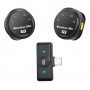 UPTECH ασύρματα μικρόφωνα UPWS-08 με θήκη φόρτισης, USB-C, 2.4GHz, μαύρο