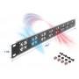 DELOCK κάλυμμα για 8x 40mm ανεμιστήρες 67414 για rack 19"/1U, μεταλλικό, μαύρο