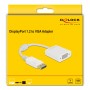 DELOCK αντάπτορας DisplayPort σε VGA 61007, Full HD, passive, λευκός
